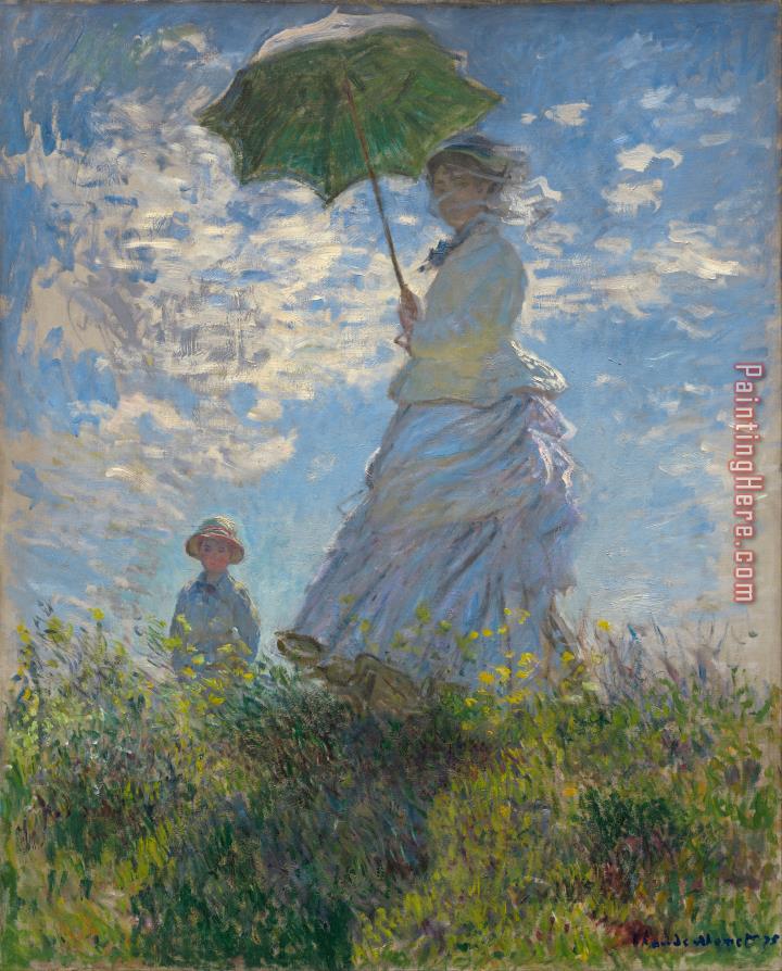 Claude Monet Woman With A Parasol - Madame Monet And Her Son